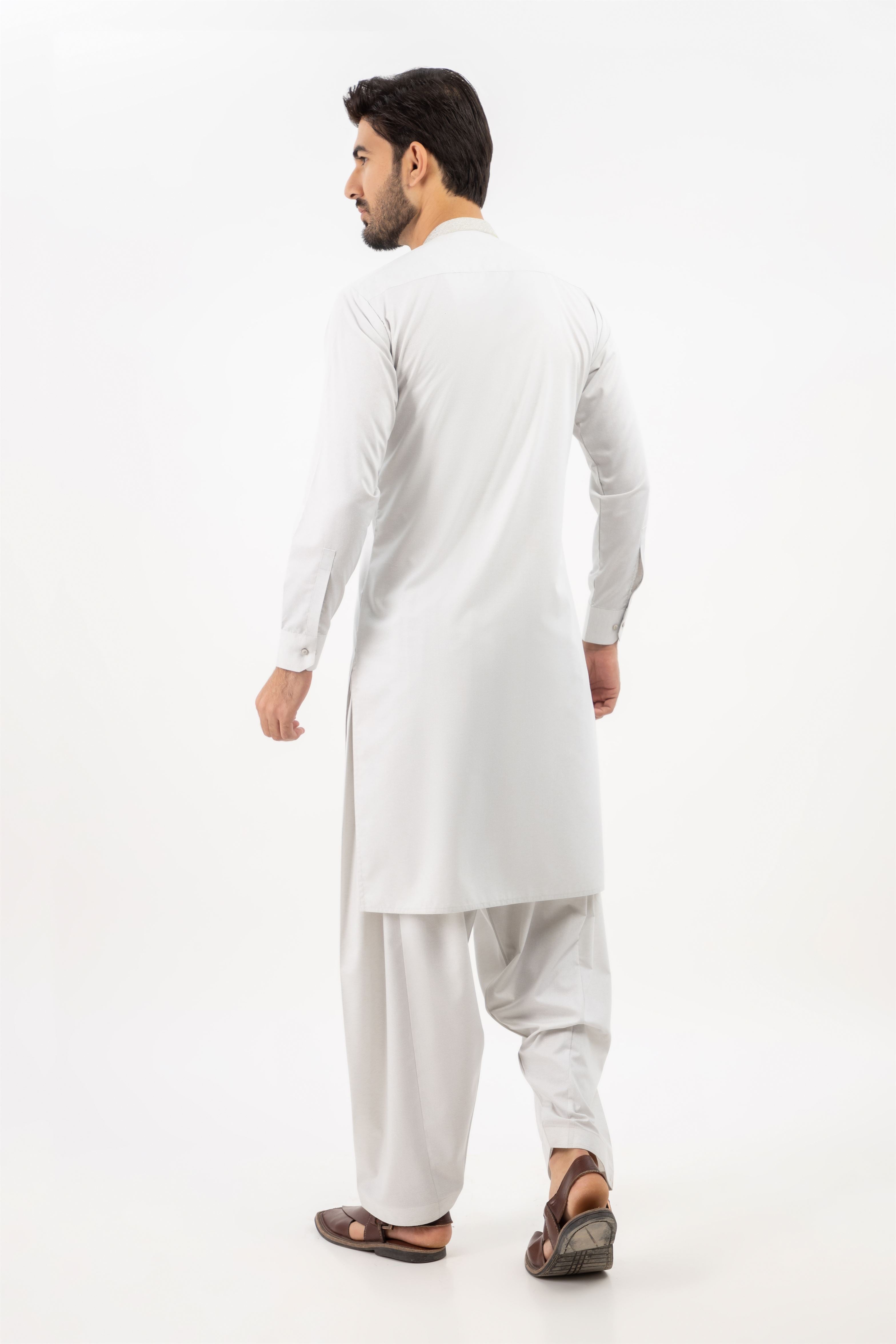 MEN SHALWAR KAMEEZ LIGHT GREY