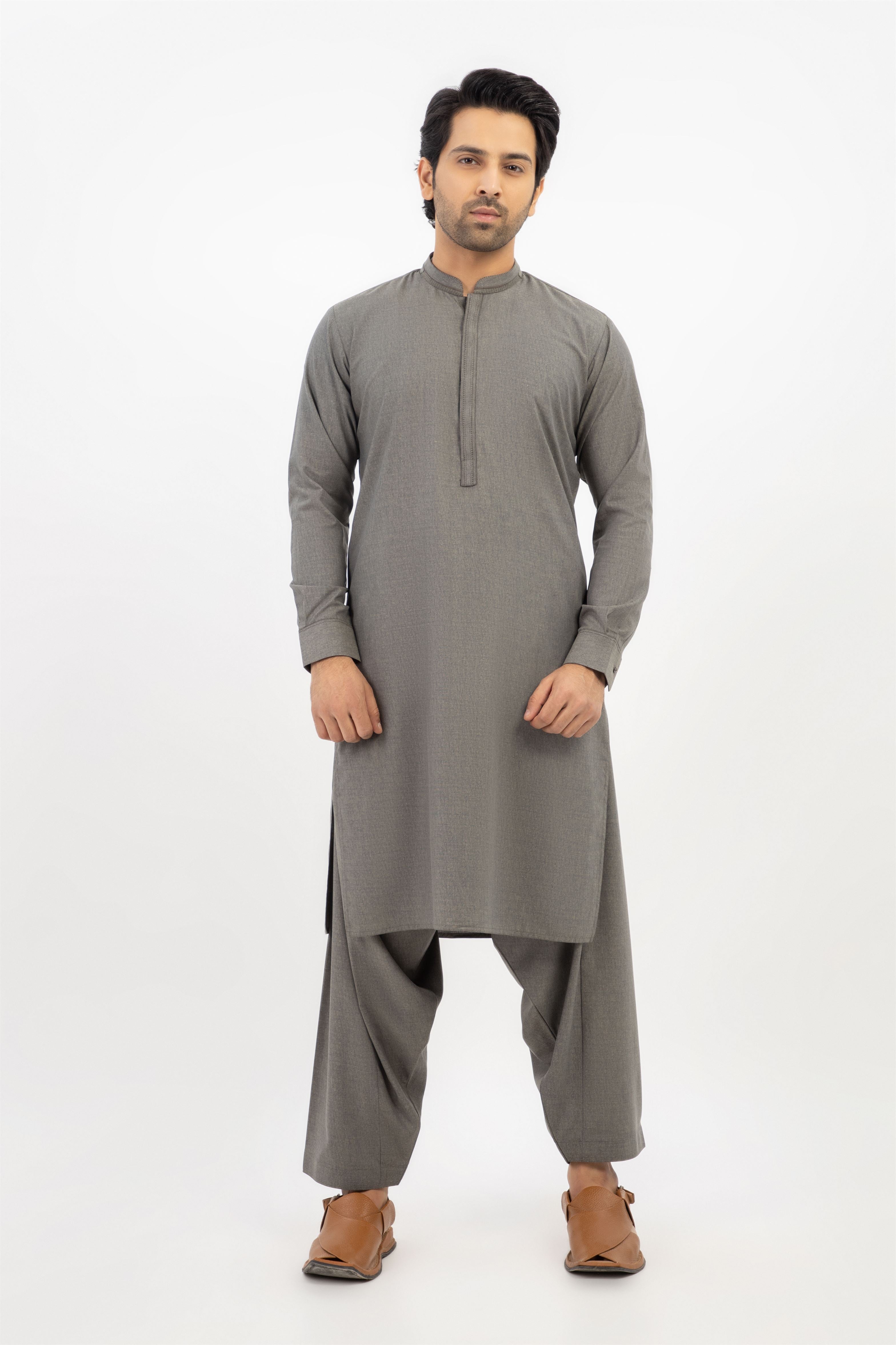 MEN SHALWAR KAMEEZ GREY