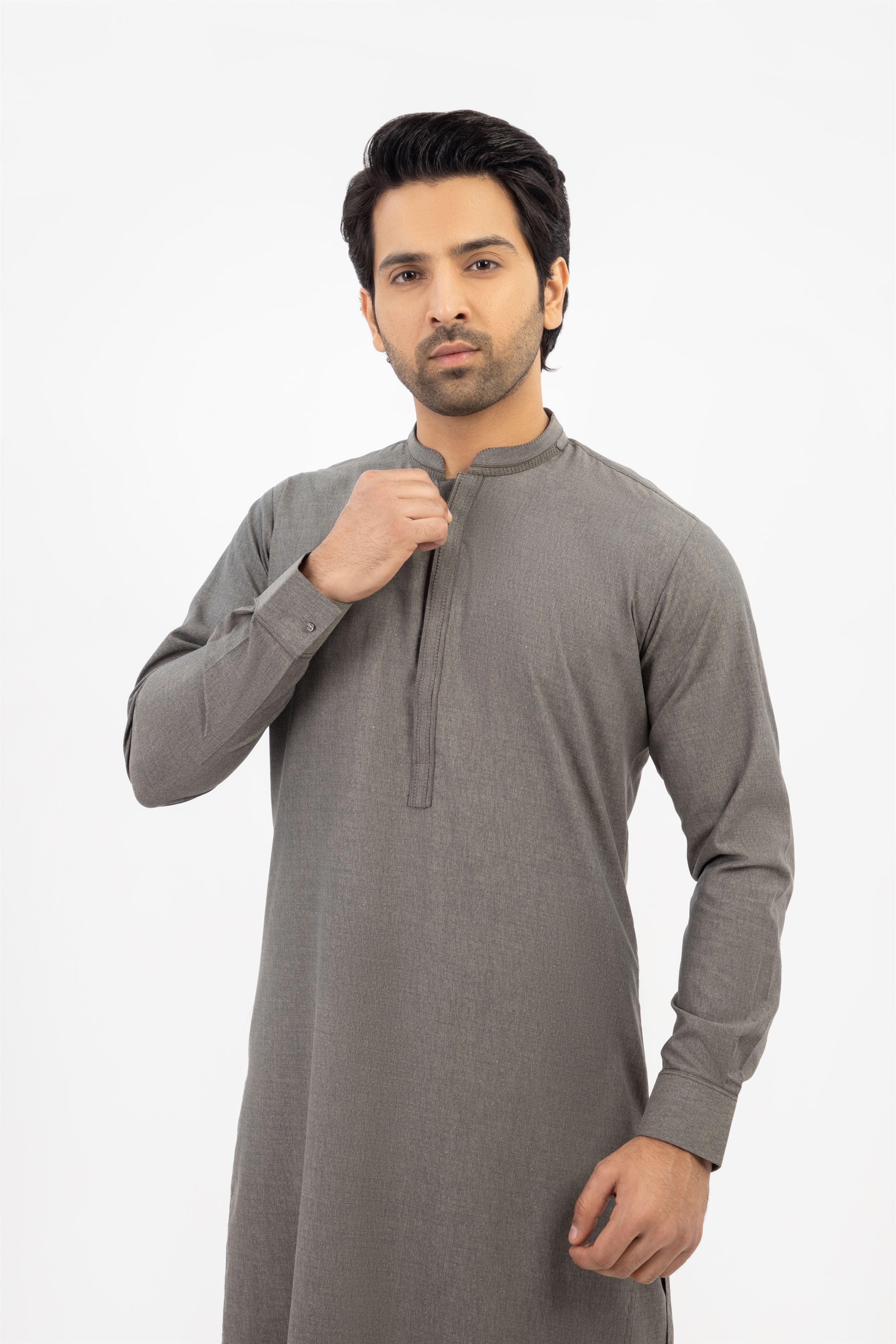 MEN SHALWAR KAMEEZ GREY