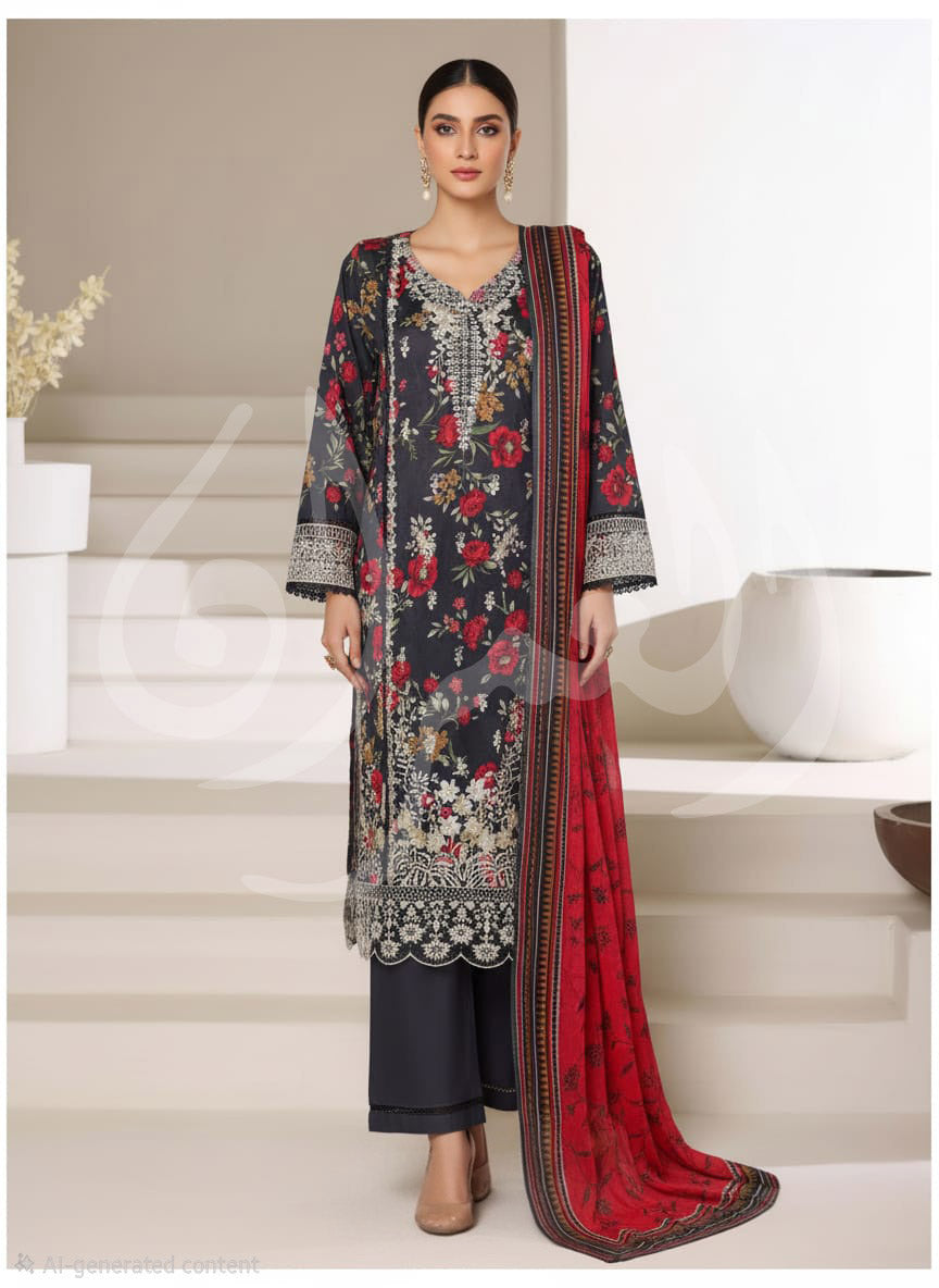 S'Pret - Signature Emb Lawn 7700 Black