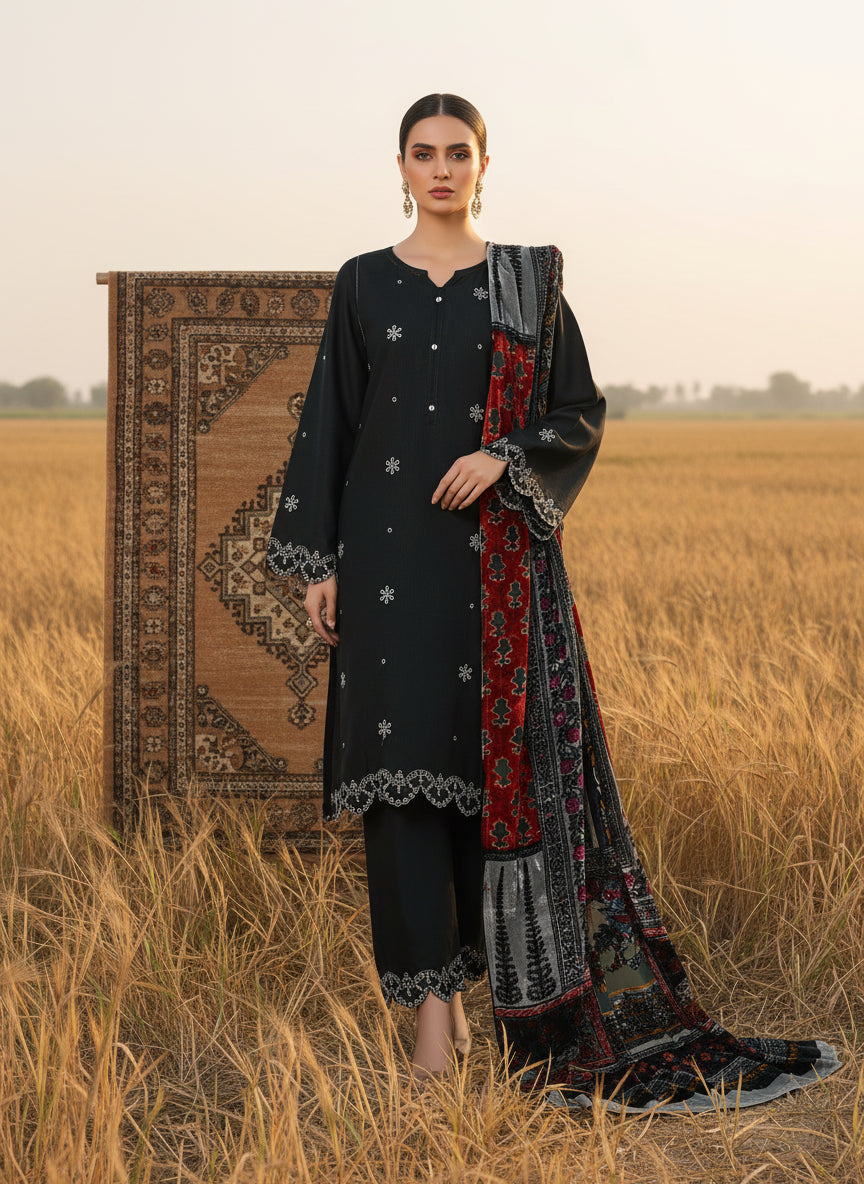 Midnight - SB Viscose with palachi shawl