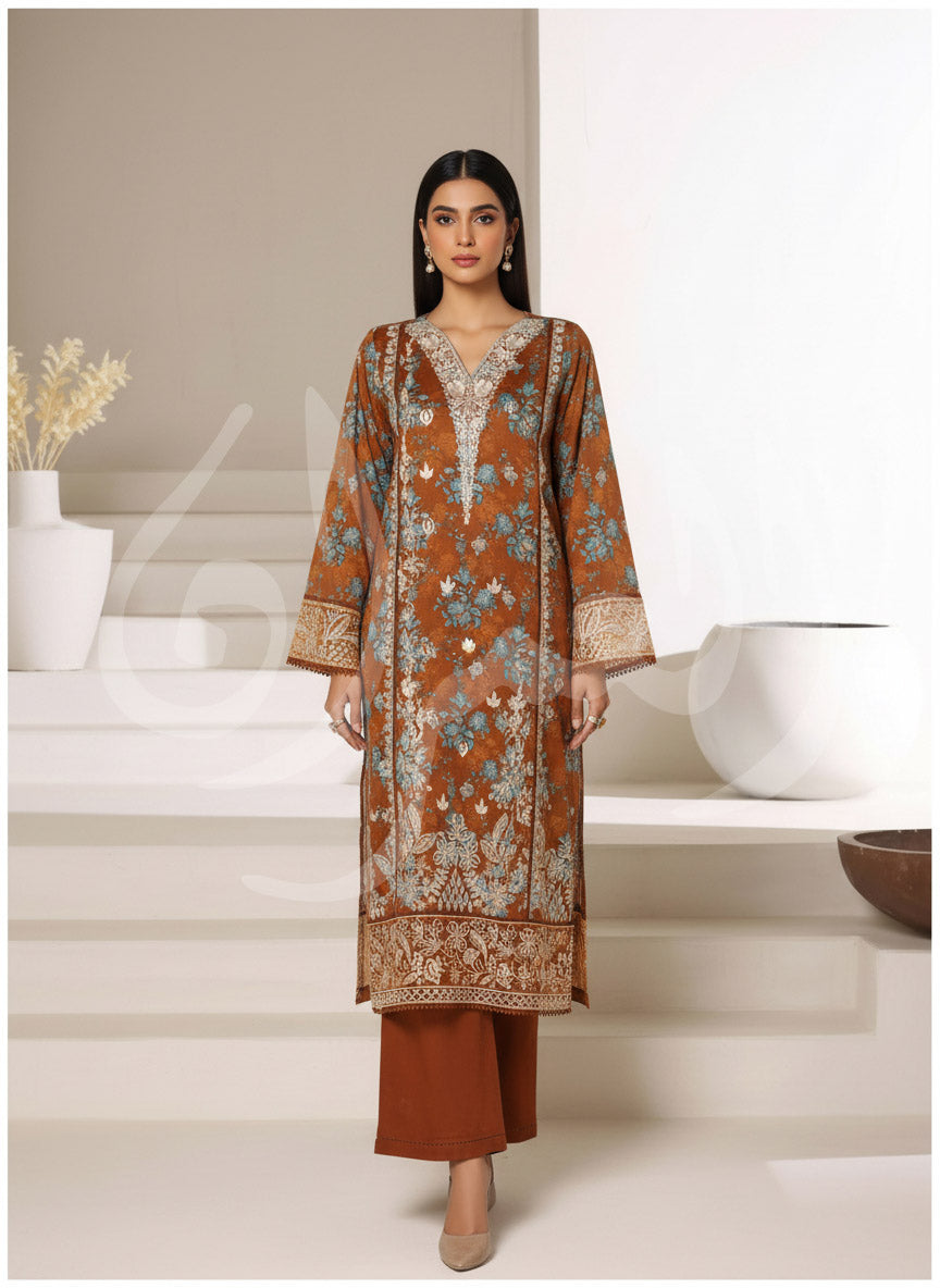 S'Pret - Signature Emb Lawn 7738 Mustard