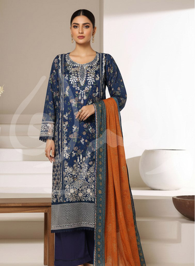 S'Pret - Signature Emb Lawn 7702 Blue
