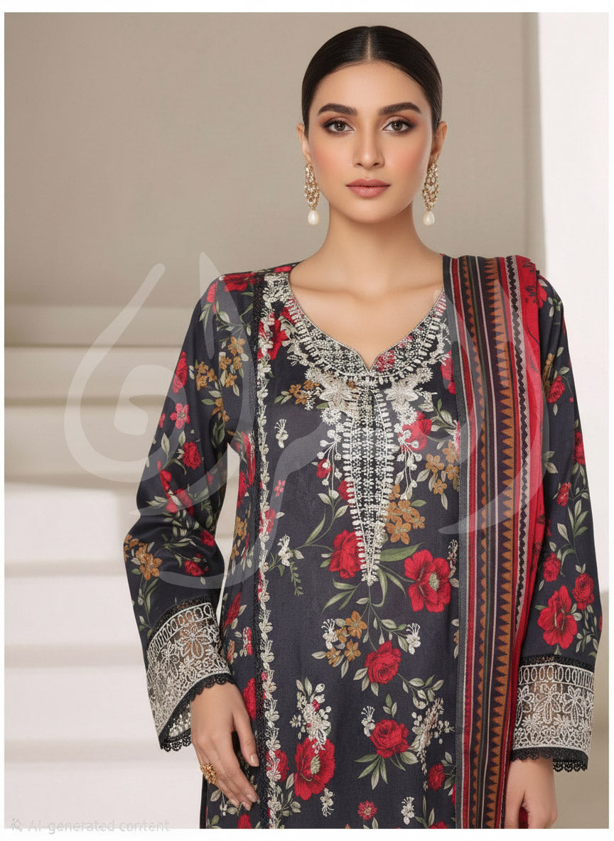 S'Pret - Signature Emb Lawn 7700 Black