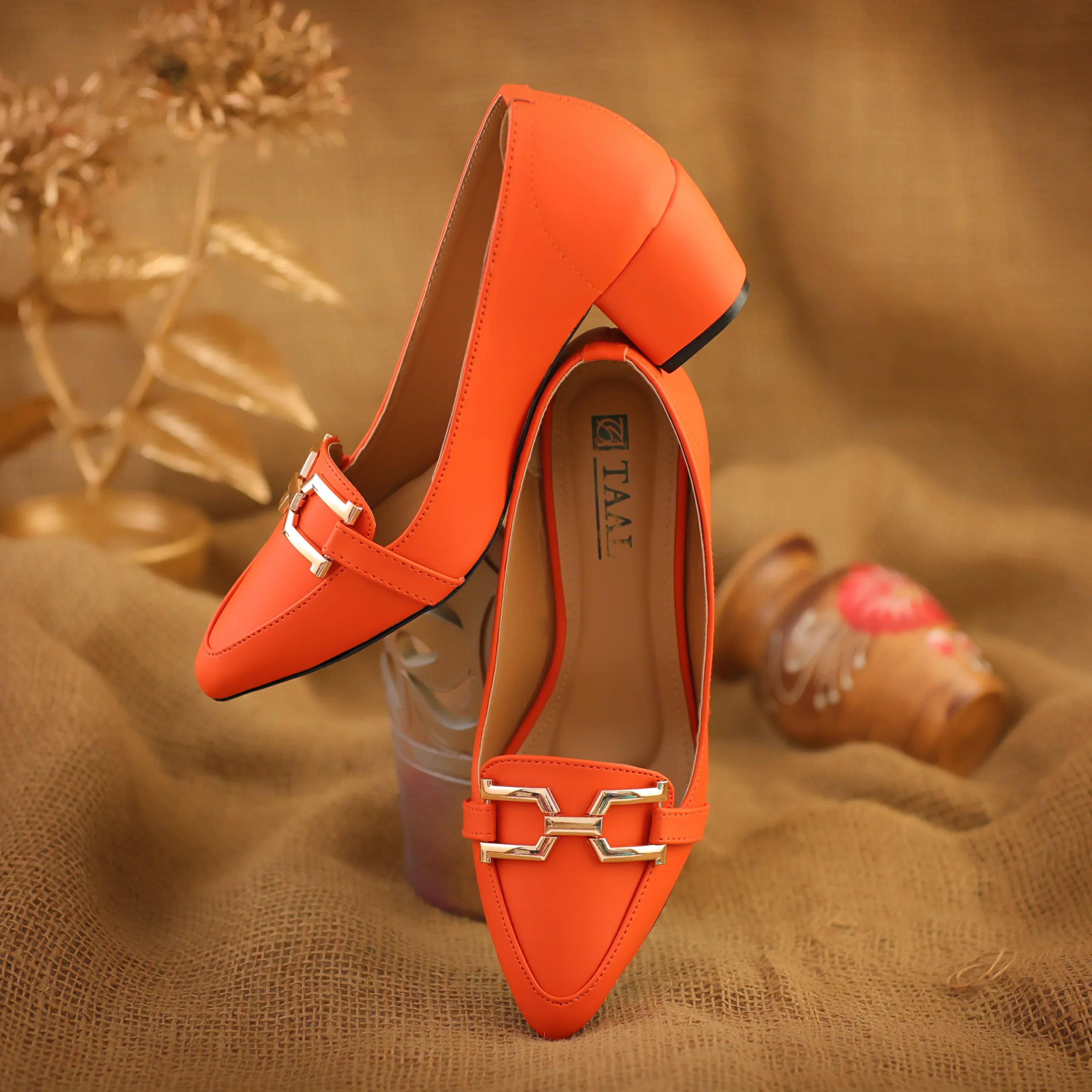 Nova Orange women court shoes