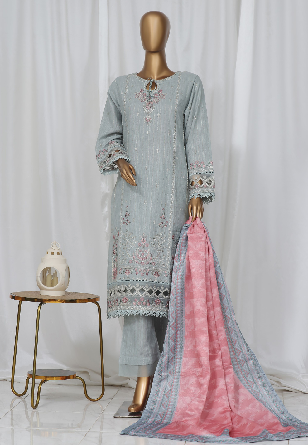 SB Luxury Embroidered Khaddar D-3398