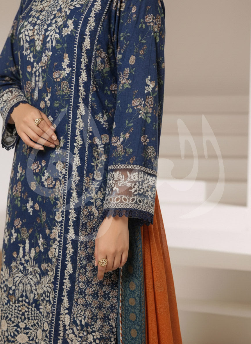 S'Pret - Signature Emb Lawn 7702 Blue