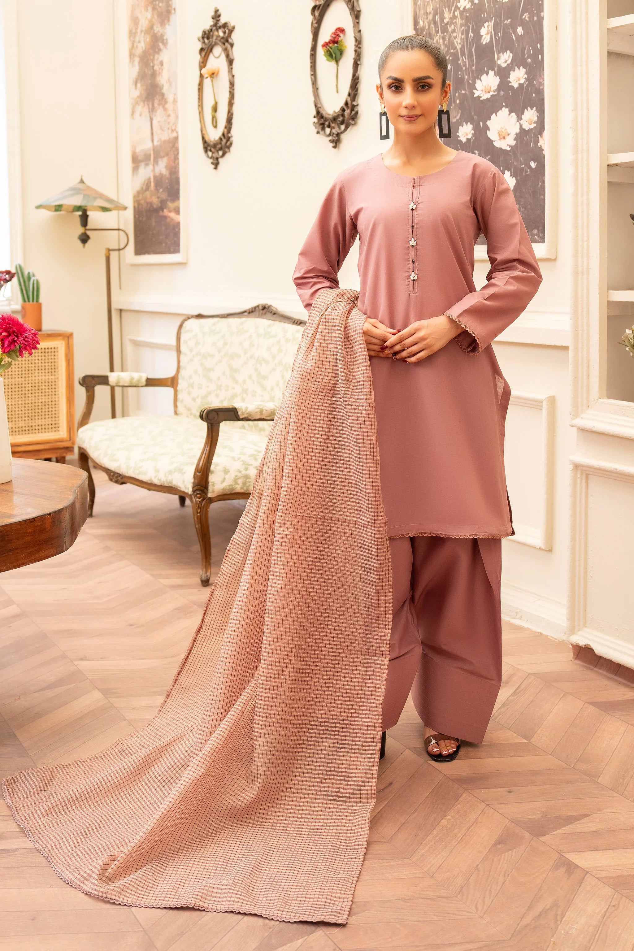 AR-3744 - 3 Piece Falsa Lawn Suit Pret