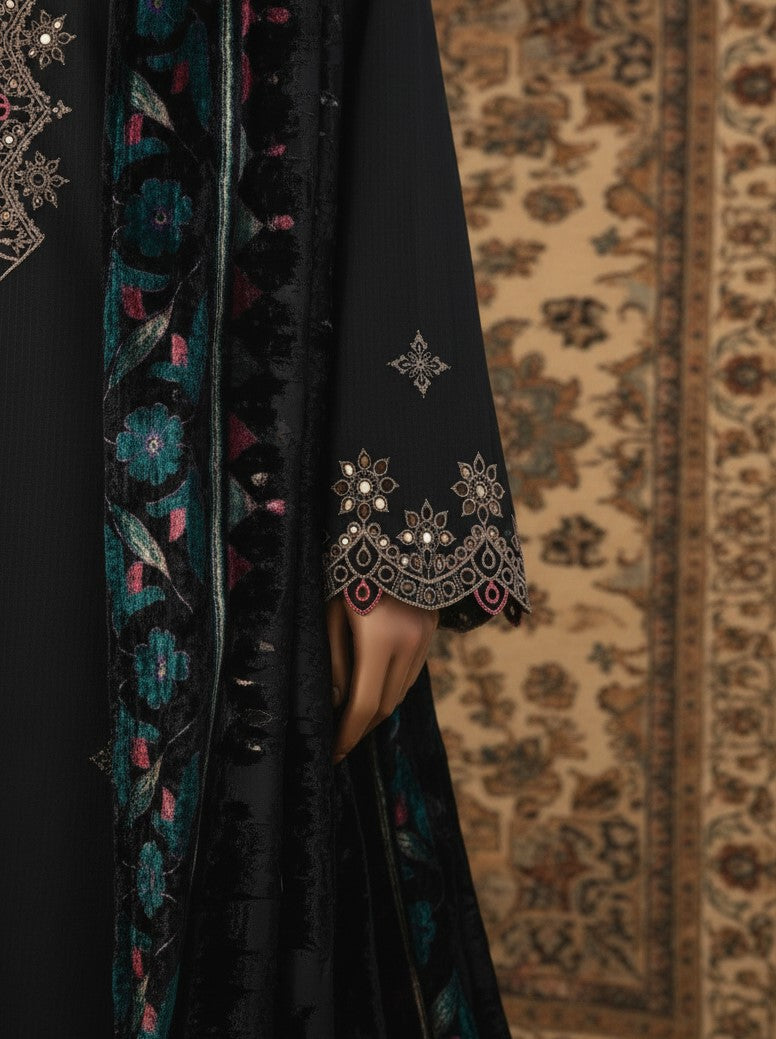 Noir - SB Viscose with palachi shawl