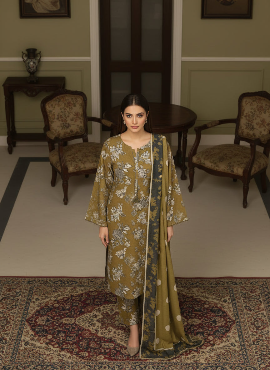 Zaitoon - Printed Khaddar