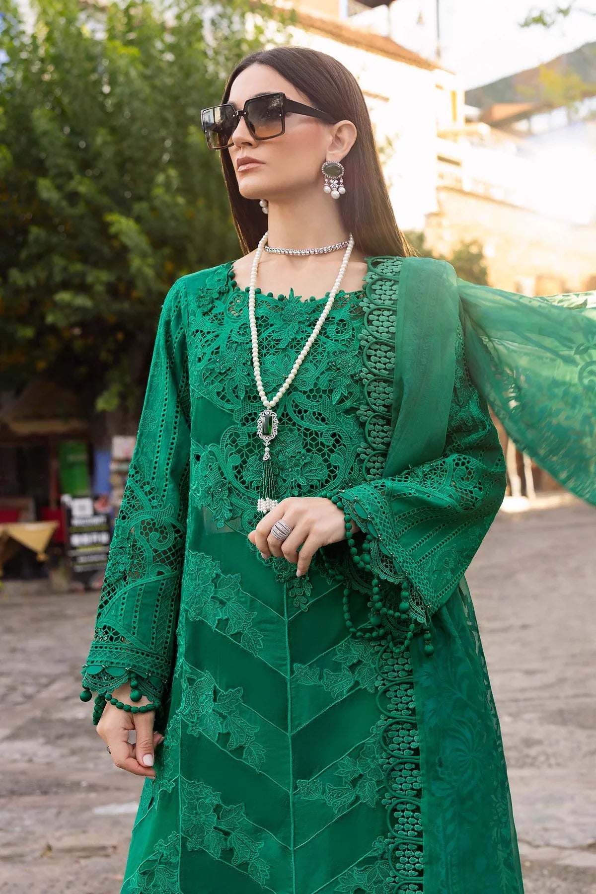 3 Piece Unstitched Embroidered Lawn Suit | D-2508-B