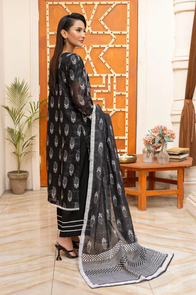 AR-3513 | 3 Piece Black Munnar Suit Pret