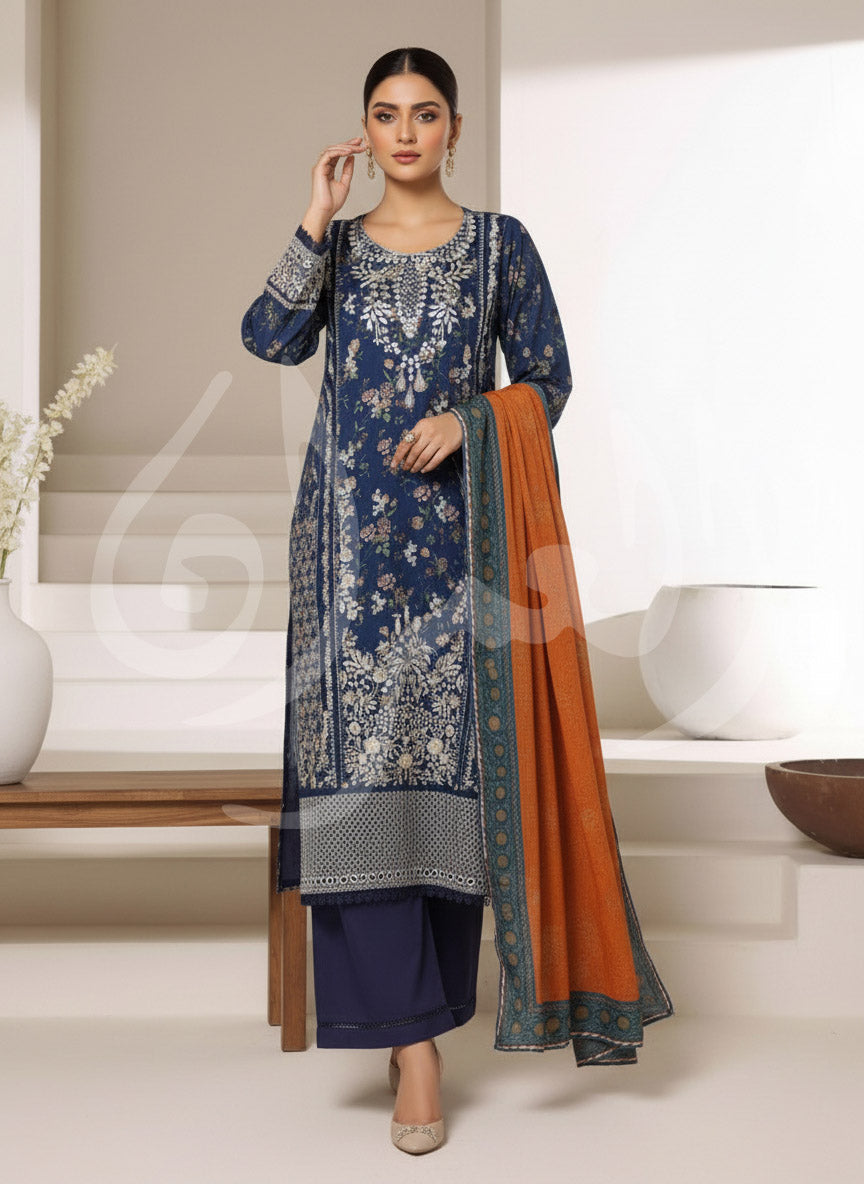 S'Pret - Signature Emb Lawn 7702 Blue