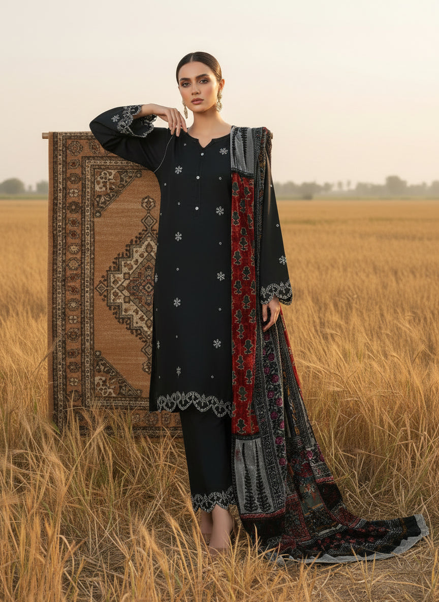 Midnight - SB Viscose with palachi shawl