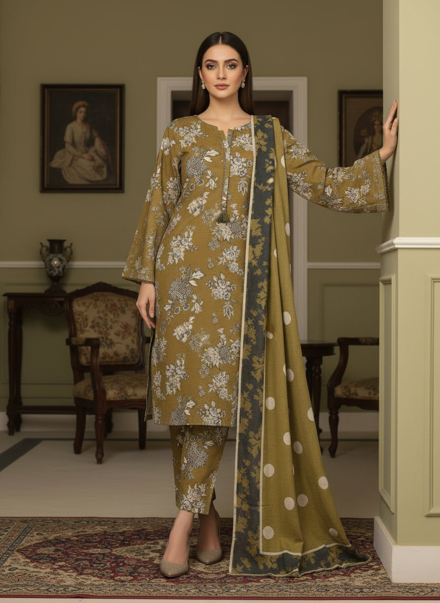 Zaitoon - Printed Khaddar