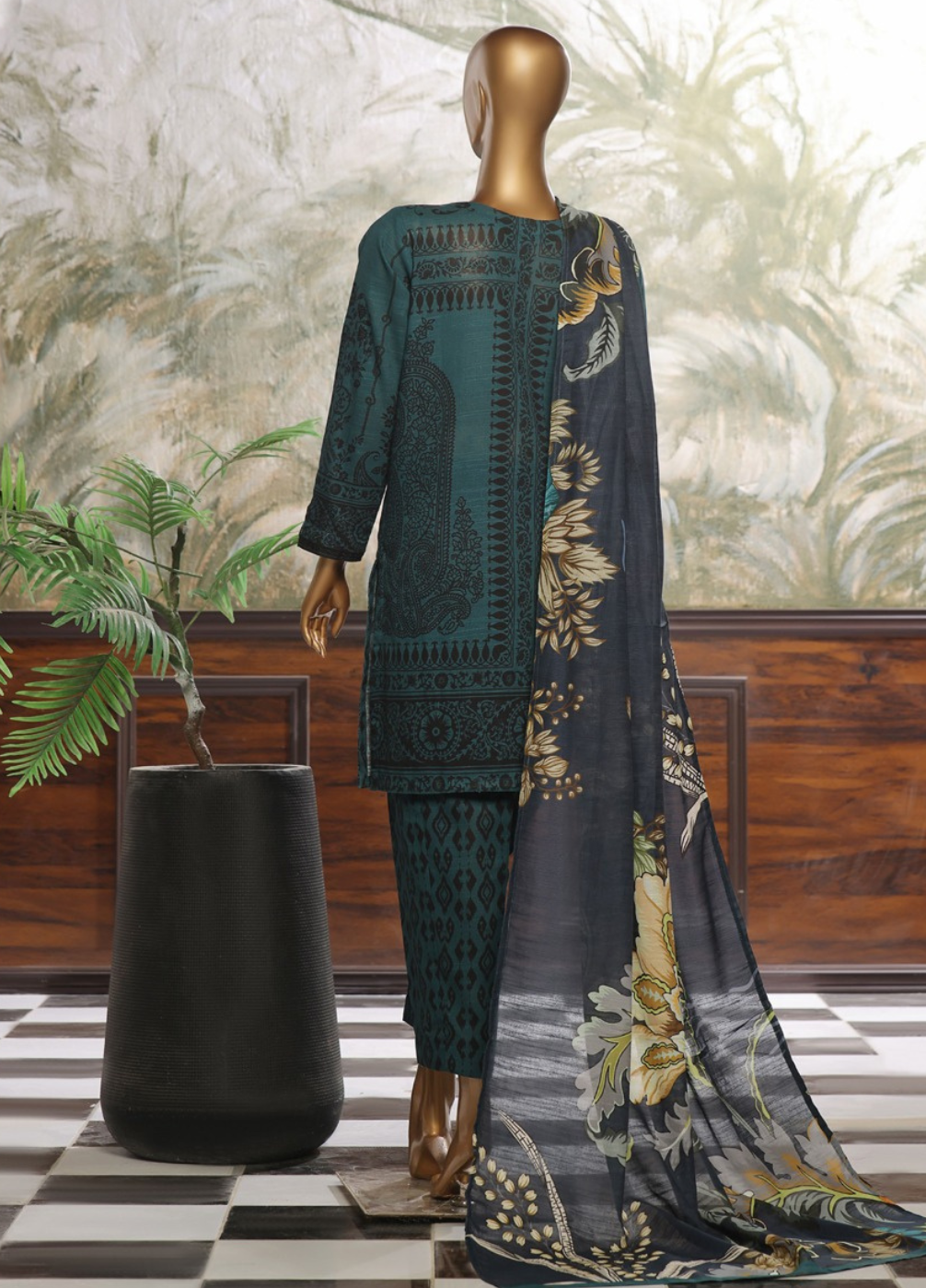 HZ - RTW Wintry Prints Emerald