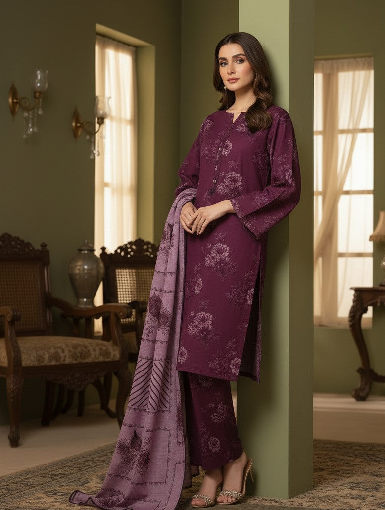 Cherry - Printed khaddar