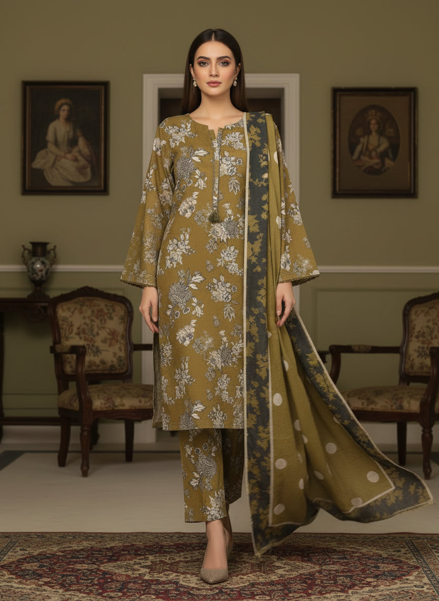 Zaitoon - Printed Khaddar