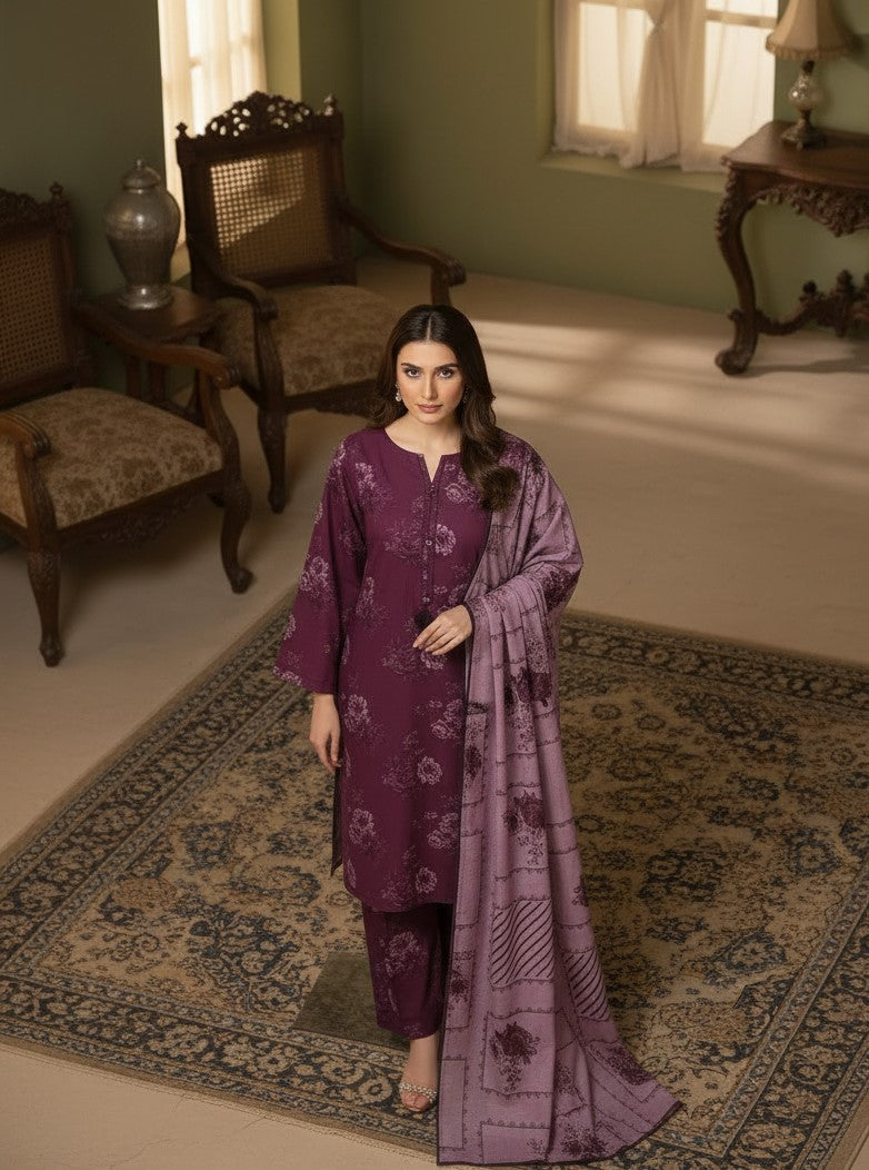 Cherry - Printed khaddar