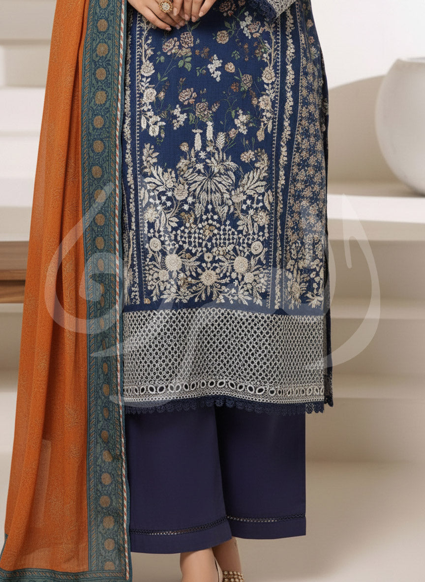 S'Pret - Signature Emb Lawn 7702 Blue