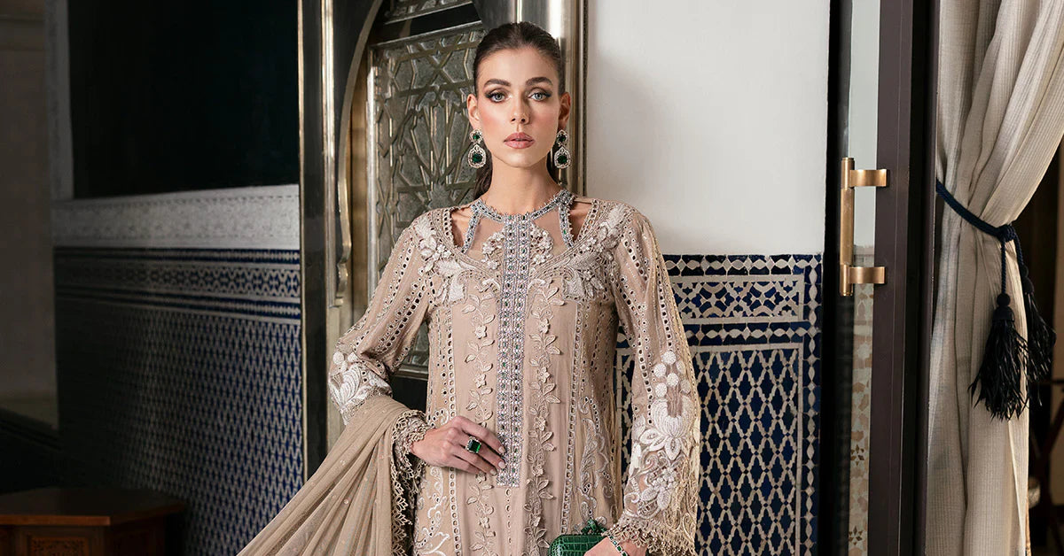 Maria B. Embroidered | Al-1057 Brown