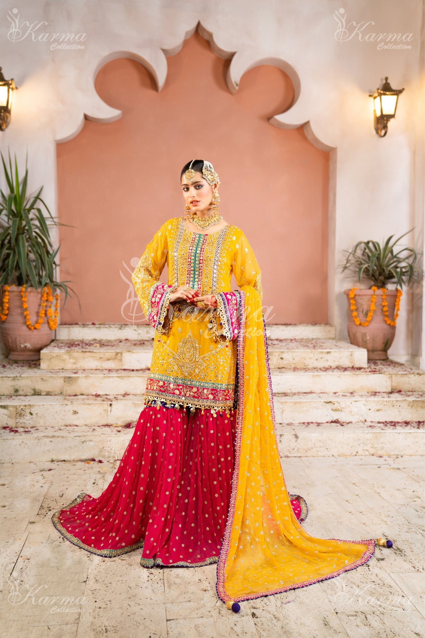 KCS-F-425-Yellow & Red - Sherry's wardrobe