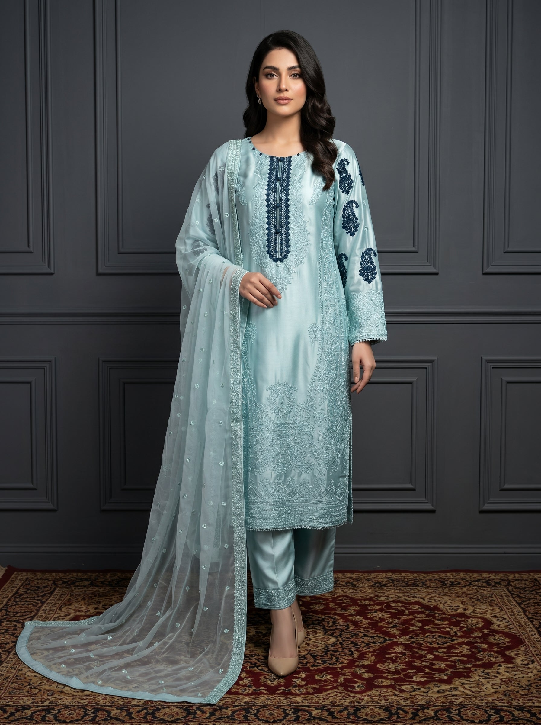 Sherrys Silk - Frosty Aqua