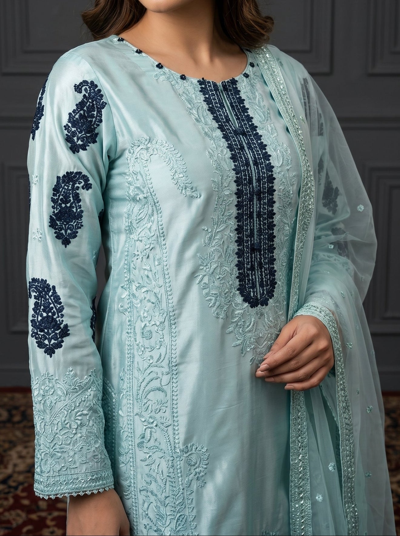 Sherrys Silk - Frosty Aqua