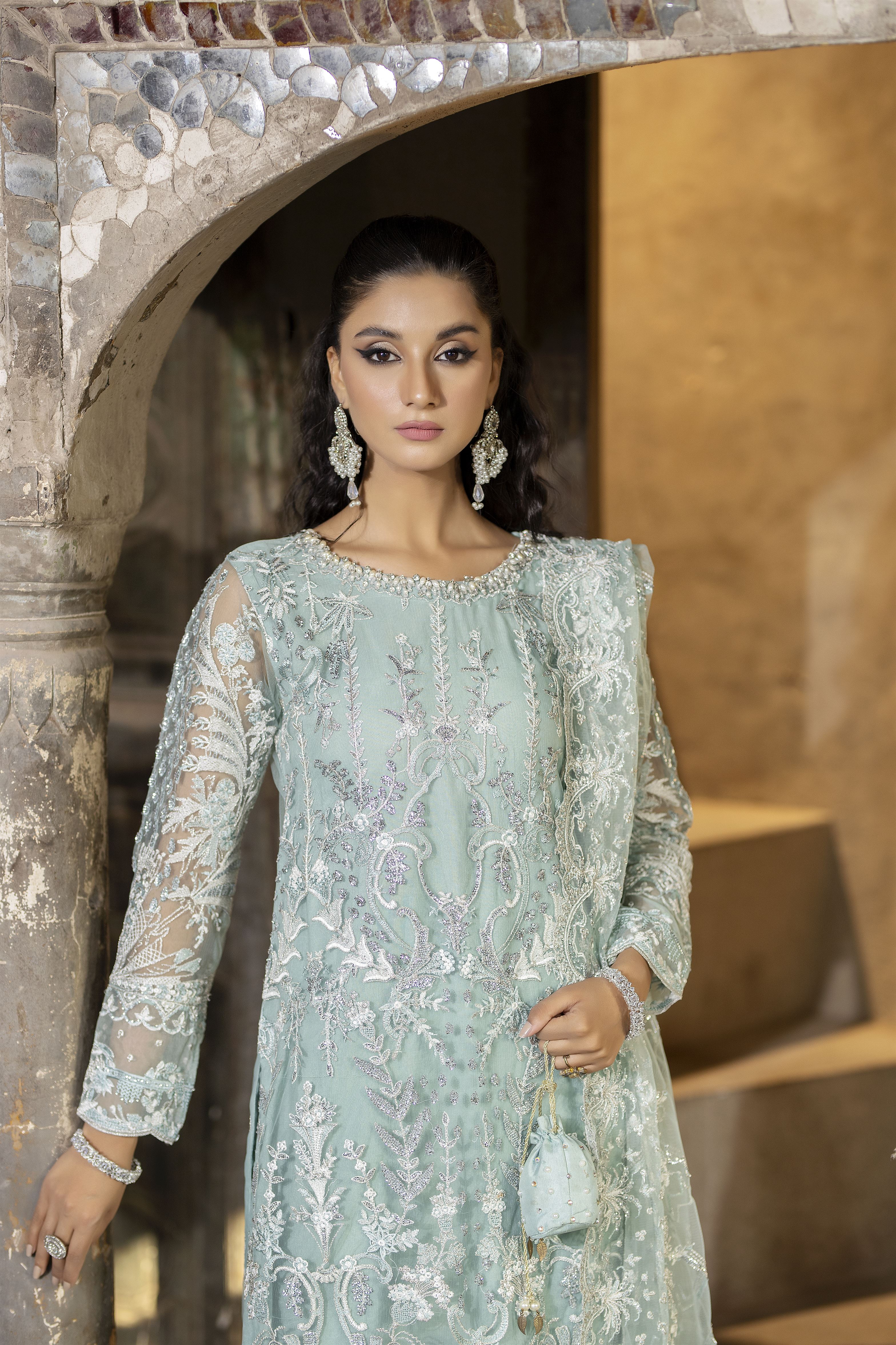 AL-3653 - Blue - Luxury Pret - Sherry's wardrobe