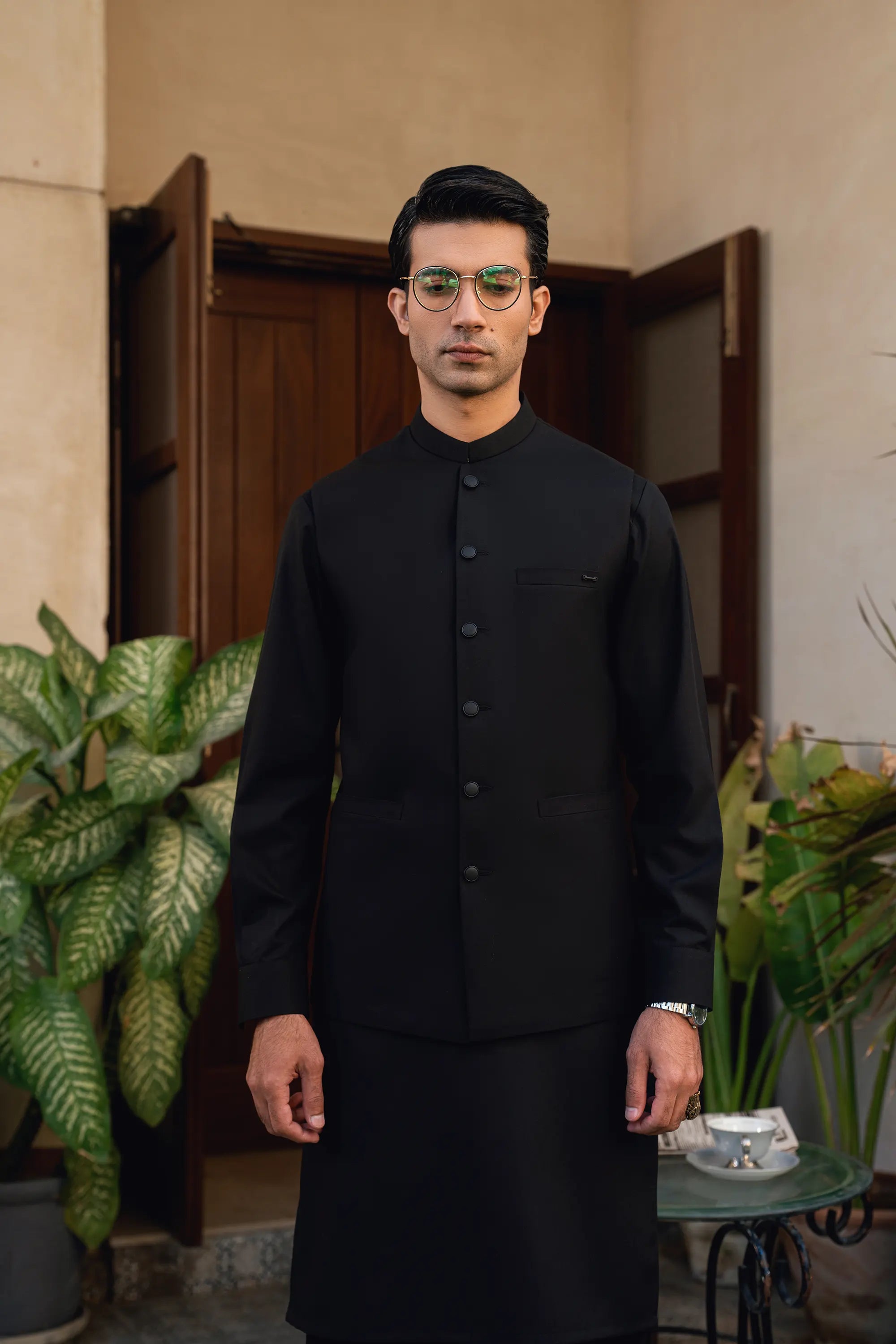 Black Suiting Waistcoat Suit WS-244-118