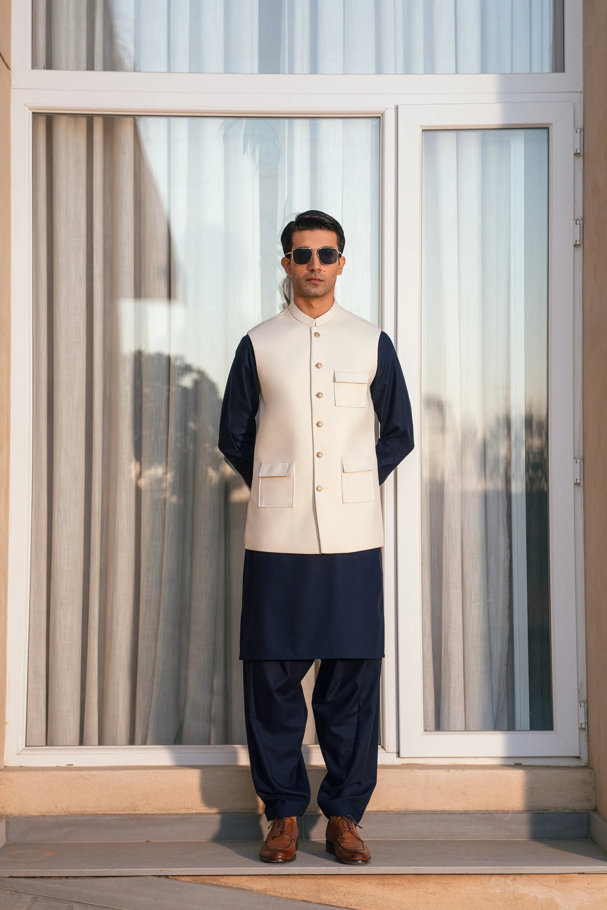 Cream Suiting Waistcoat WS-2014