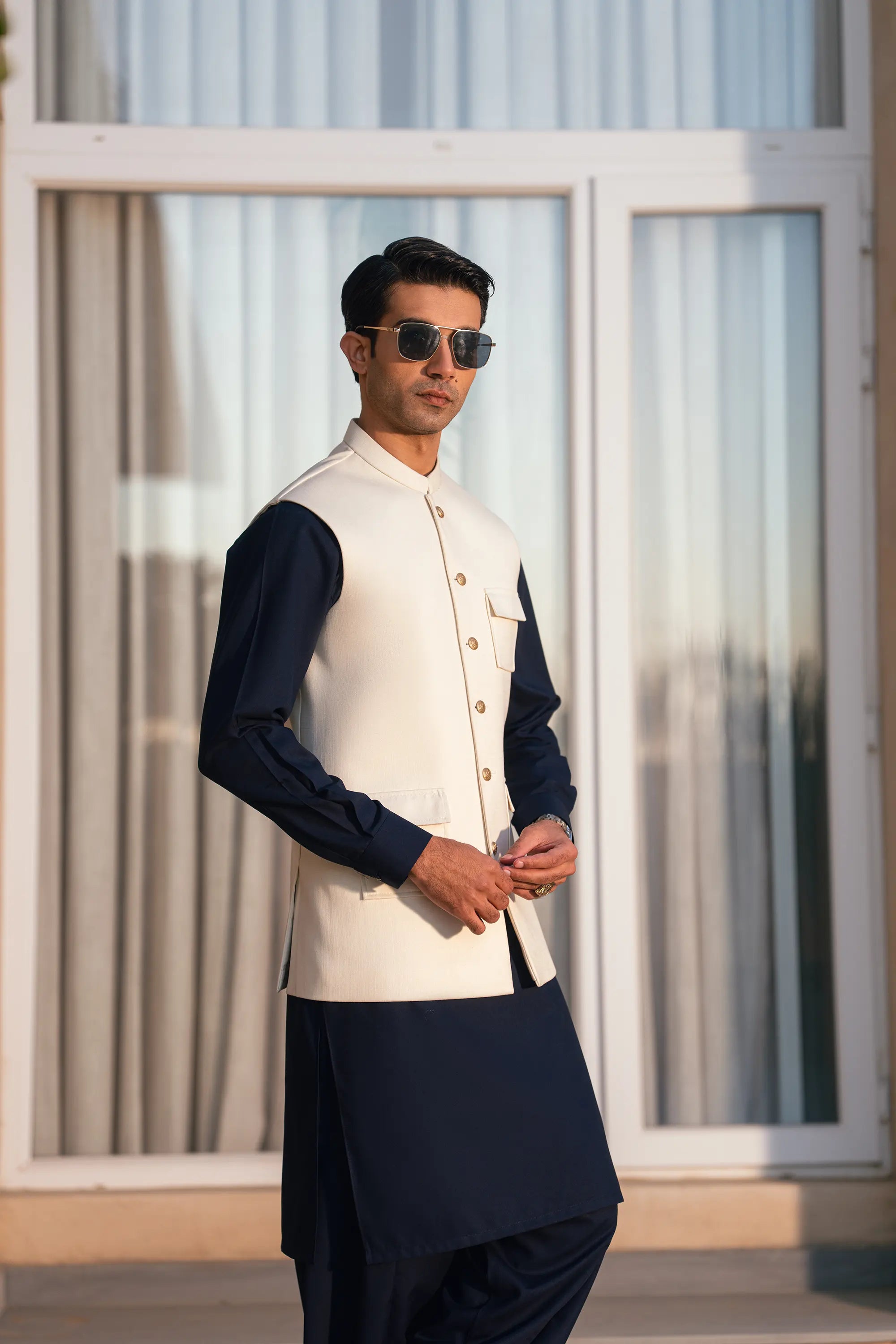Cream Suiting Waistcoat WS-2014