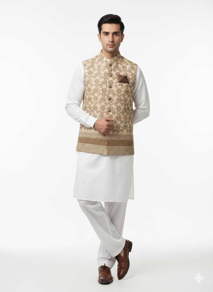 Ivory Gold Waistcoat
