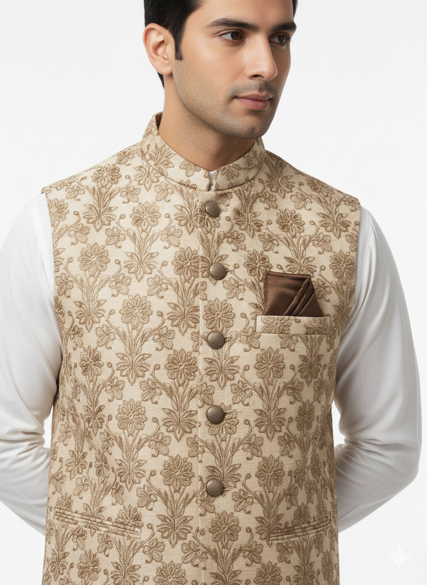 Ivory Gold Waistcoat
