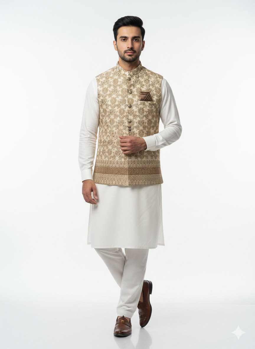 Ivory Gold Waistcoat