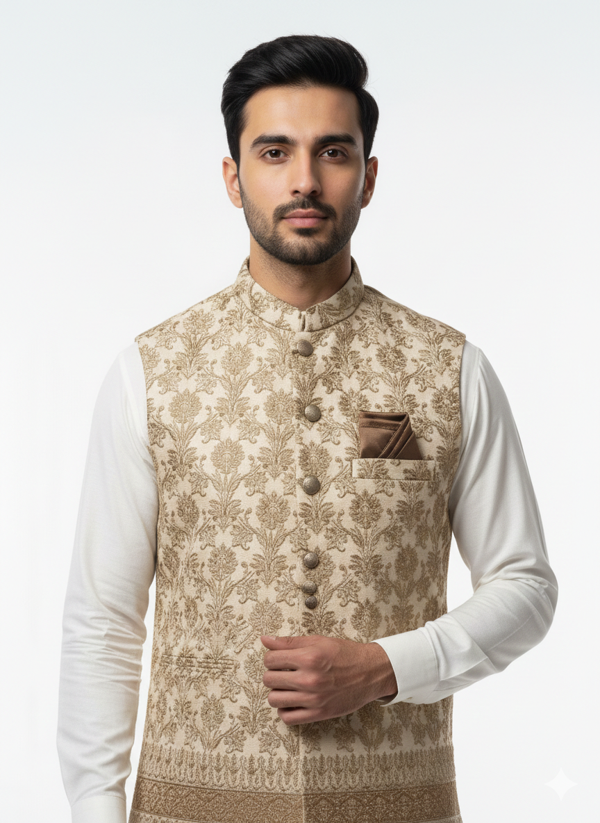 Ivory Gold Waistcoat