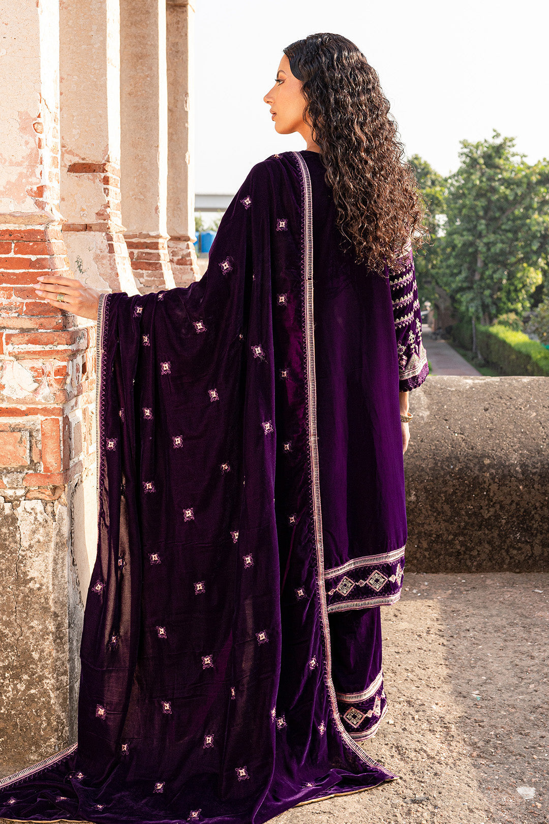 Purple Velvet shawl