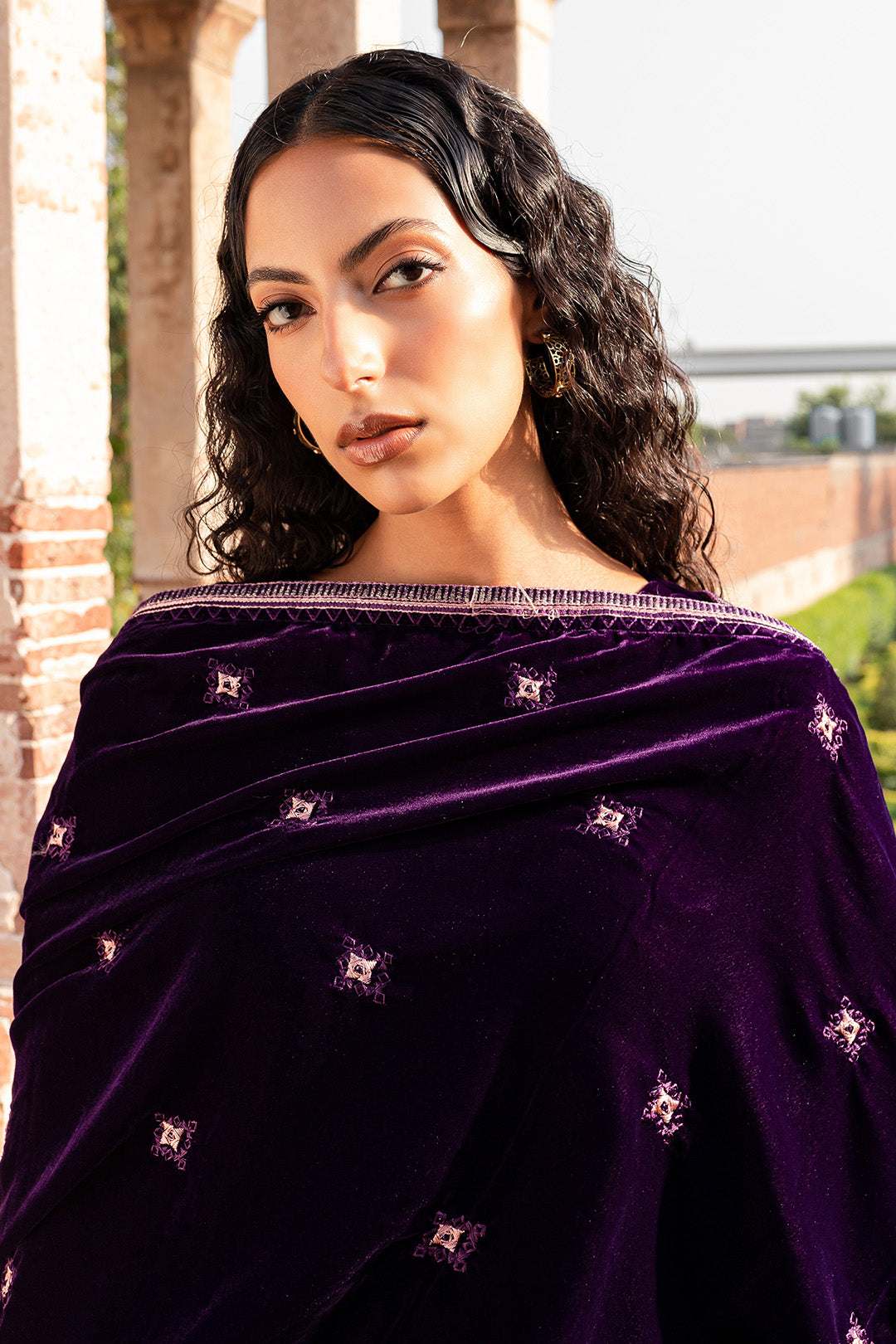 Purple Velvet shawl