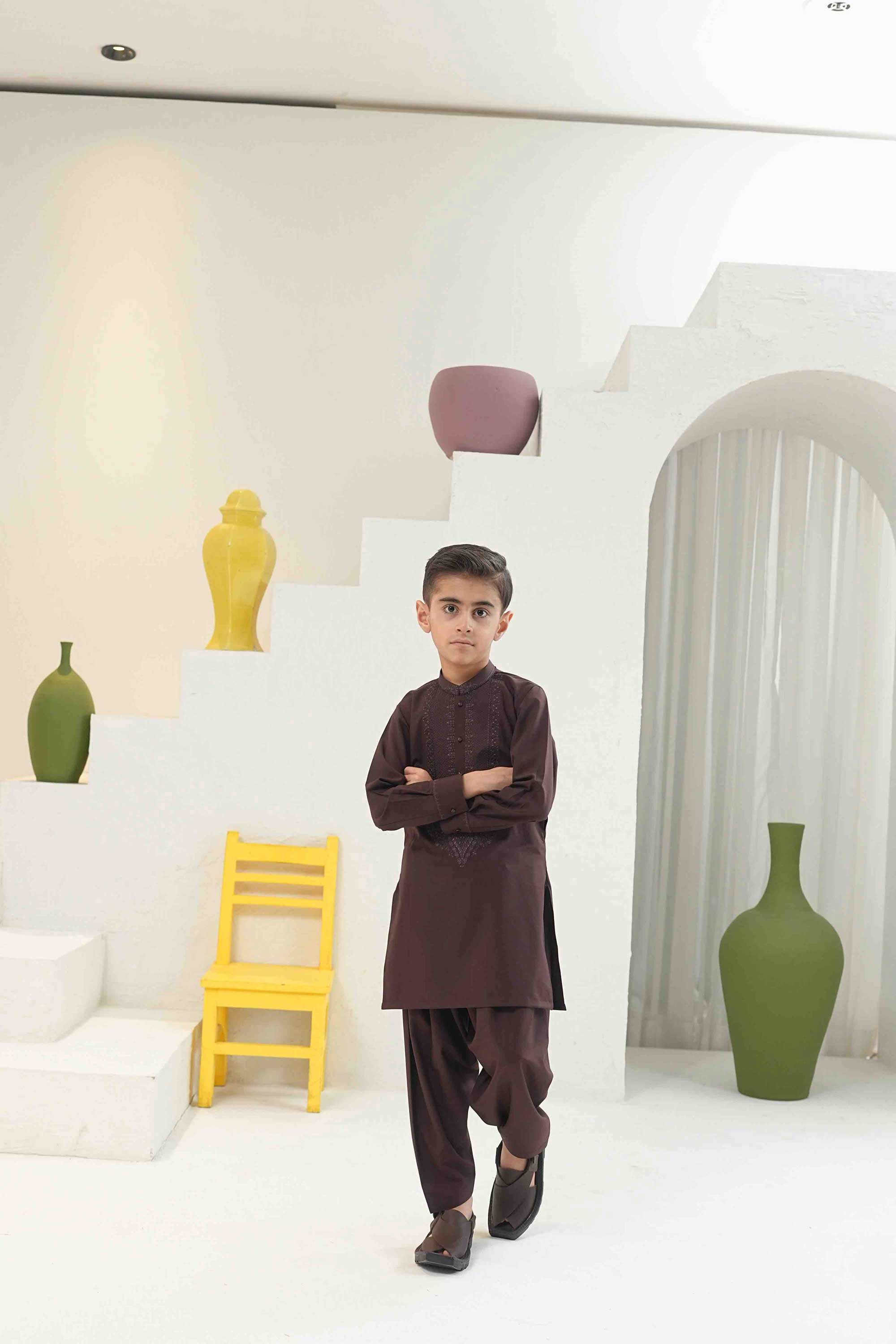 Plum Embroidered Kameez Shalwar KD - 30