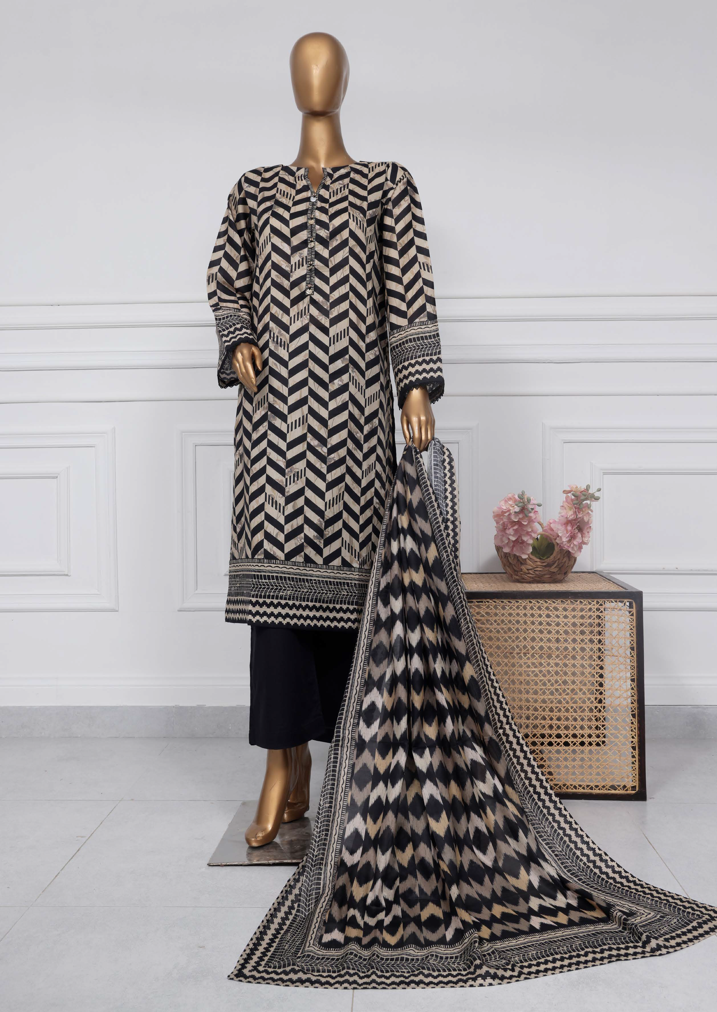 Sadabahar - SB Printed Lawn D3381