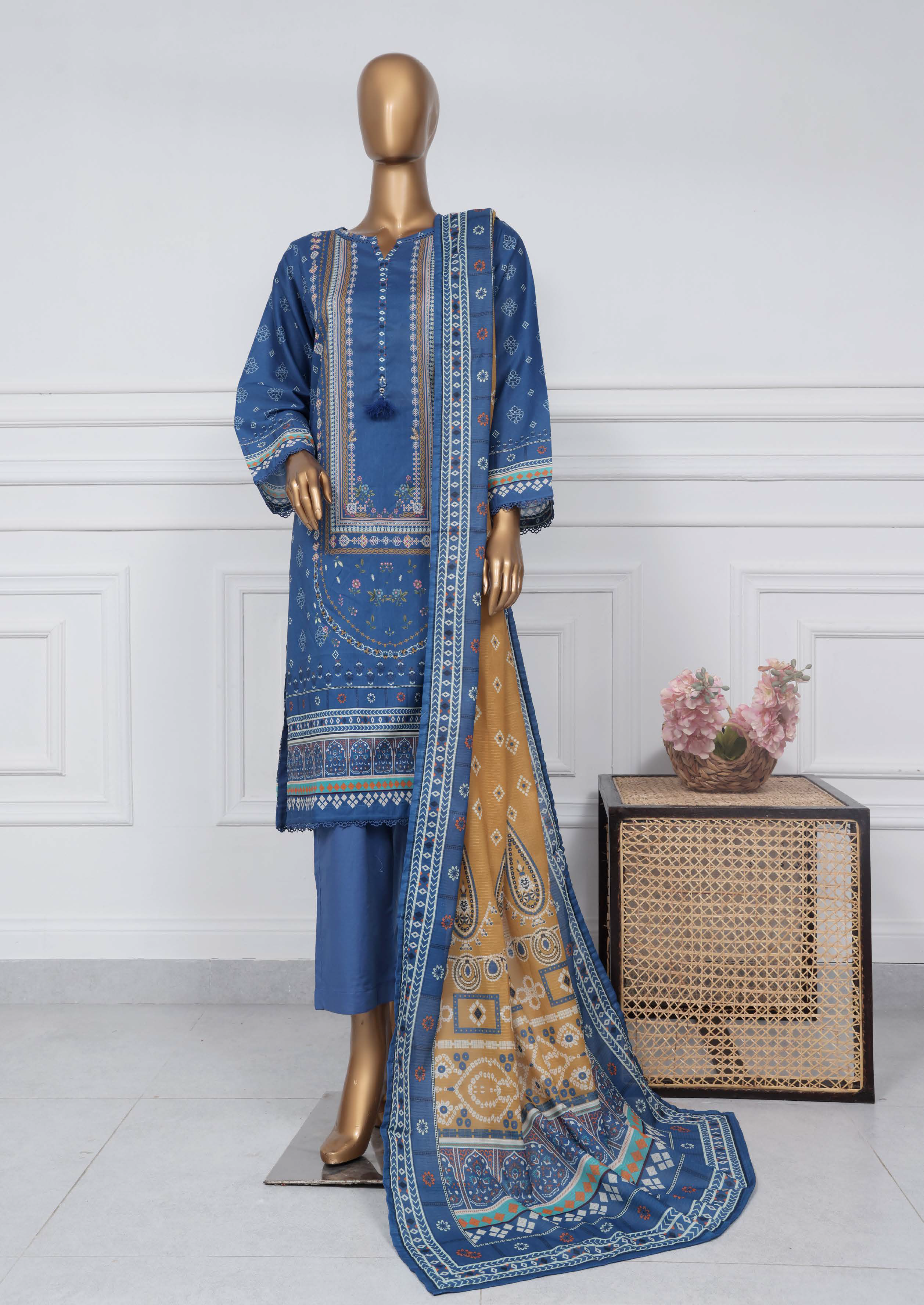 Sadabahar - SB Printed Lawn D3383