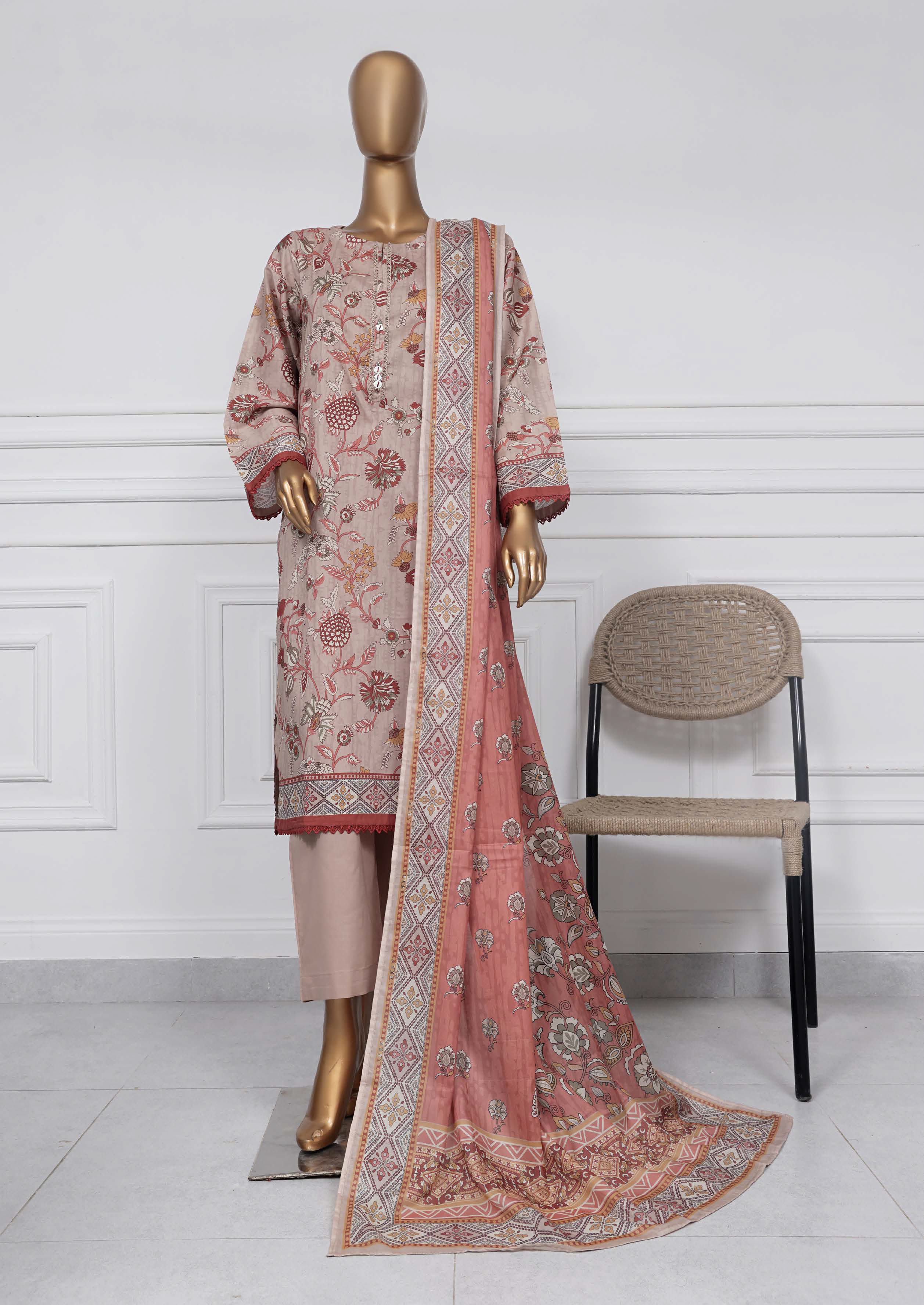 Sadabahar - SB Printed Lawn D3384