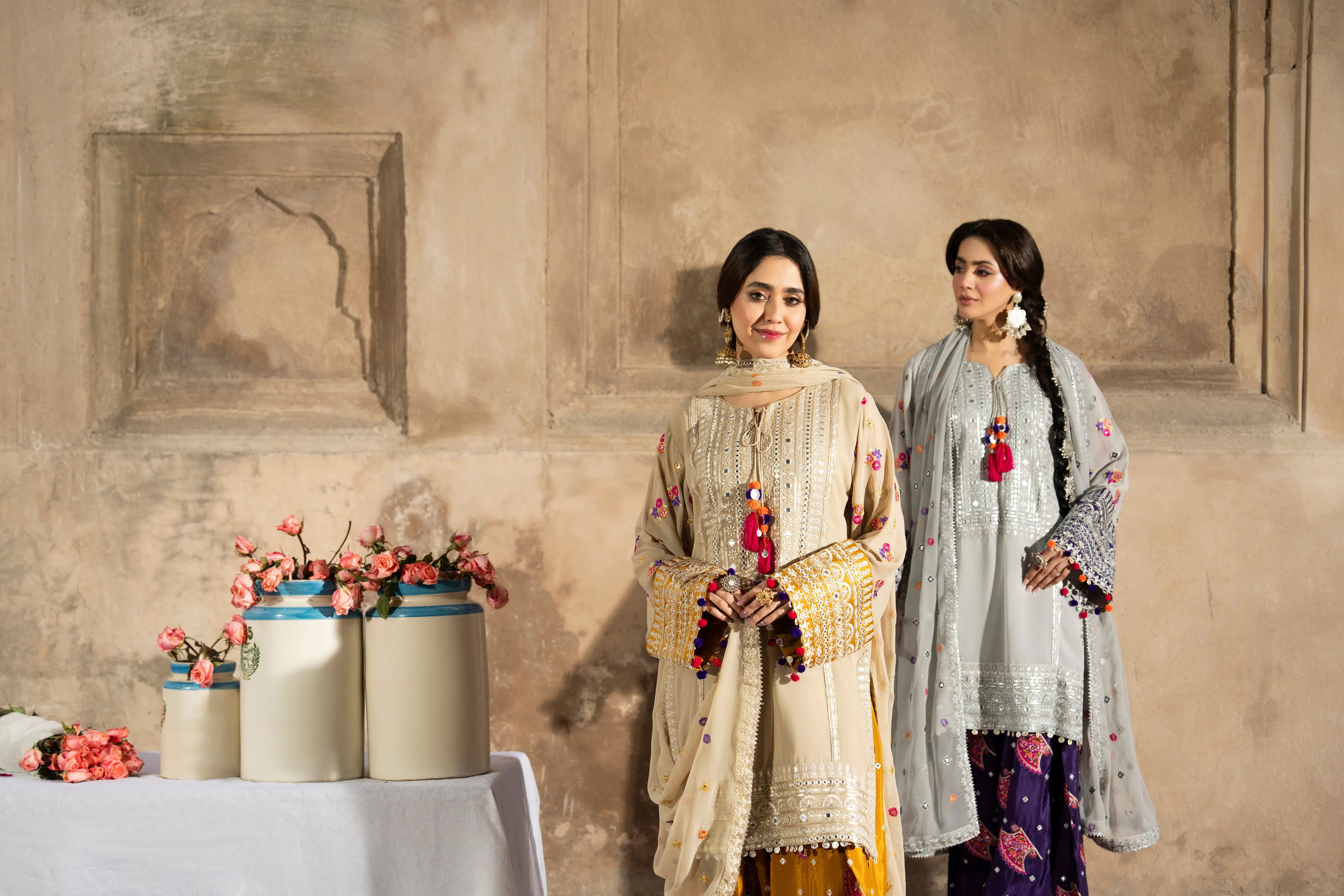 Karma - Saj Dhaj - F-526  Silver & Royal