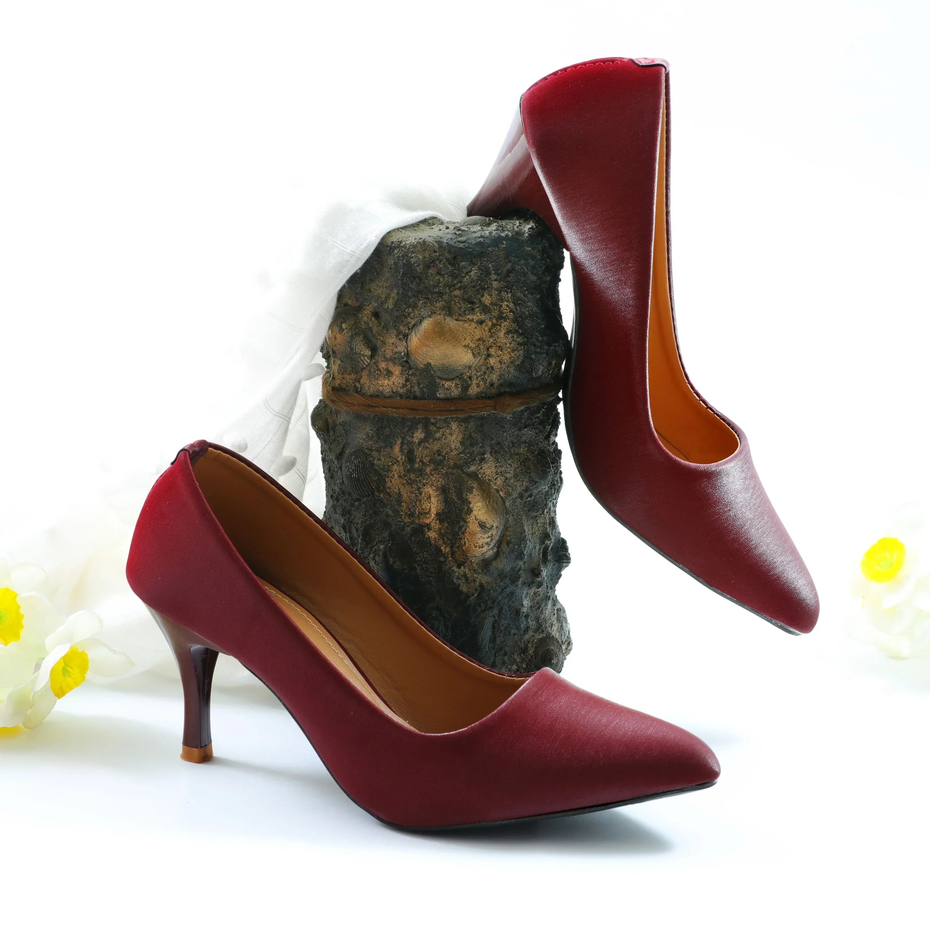 Torres Maroon women stiletto heels