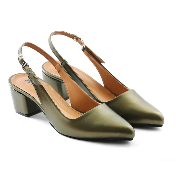 Heeled Slingbacks Green